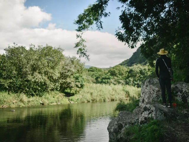 Expérience Balade en bord de rivière et apéro fruité à Ilet Béthléem: une journée immersive sur un site chargé d'histoire. Visite labellisée Esprit Parc.